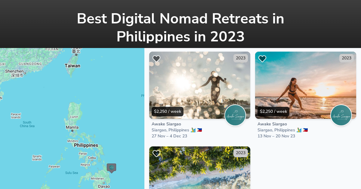 Best Digital Nomad Retreats in Philippines in 2023