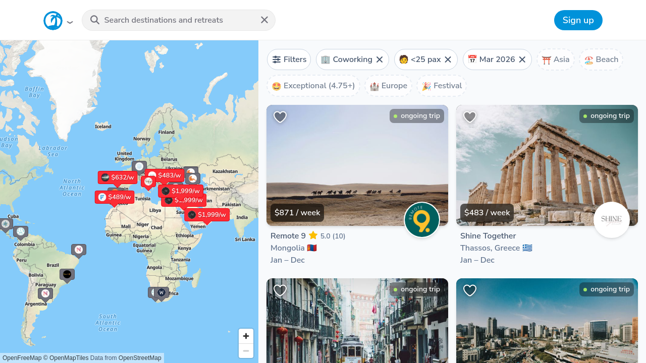 Best Small Digital Nomad Retreats in March 2026 including coworking ...